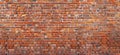 Old brick wall Background, texture of red brickwork. Royalty Free Stock Photo