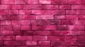 Brick wall background, hot pink colorful grunge texture or pattern for design. Generative ai Royalty Free Stock Photo