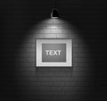 Brick wall backround with light spot. Royalty Free Stock Photo