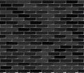 Brick wall black seamless texture. Royalty Free Stock Photo