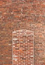 Brick wall with bricked window Royalty Free Stock Photo