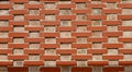 Brick wall with the bricks arranged horizontal intersped with others oriented on edge. Royalty Free Stock Photo
