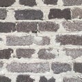 Brick wall with cement putty macro shot. Construction and architecture. Royalty Free Stock Photo
