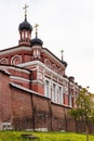 Brick wall and church of Rozhdestvensky Convent