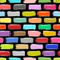 Brick wall colorful, sketch for your design