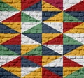 Brick wall, colourful background texture, layers, concept
