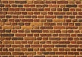 A brick wall composed of uniformly arranged rectangular bricks in shades of red, brown, and orange. Royalty Free Stock Photo
