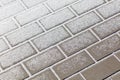 A brick wall covered in snow Royalty Free Stock Photo