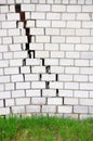 Brick wall with a crack