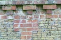 Brick wall craftsmanship. Royalty Free Stock Photo