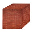 Brick wall cube Royalty Free Stock Photo