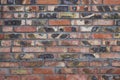 Brick wall damaged by fire