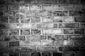 Brick wall, dark vintage rustic look, background texture