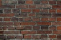 A brick wall with a few missing bricks Royalty Free Stock Photo