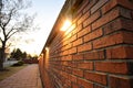 Brick wall with a flare Royalty Free Stock Photo