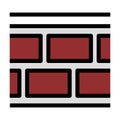 brick wall flat icon