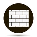 Brick wall fragment on black background Royalty Free Stock Photo