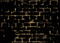 Brick wall gold texture pattern white abstract Royalty Free Stock Photo