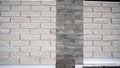 Brick wall, Gray white bricks wall texture background for graphic design. Wall texture from white and gray bricks. Royalty Free Stock Photo