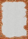 Brick wall grungy frame Royalty Free Stock Photo