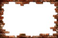 Brick wall grungy frame Royalty Free Stock Photo