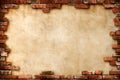 Brick wall grungy frame Royalty Free Stock Photo