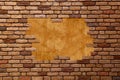 Brick wall grungy frame Royalty Free Stock Photo