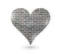 Brick wall heart illustration design Royalty Free Stock Photo
