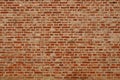 Brick wall horizontal background with red, orange and brown bricks Royalty Free Stock Photo