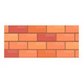 Brick wall icon cartoon vector. Cement construction Royalty Free Stock Photo