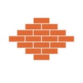 Brick wall icon. Vector illustration. Royalty Free Stock Photo