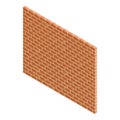 Brick wall icon, isometric style