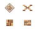 Brick wall icon vector Royalty Free Stock Photo