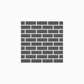 Brick wall icon, wall, surface, barrier