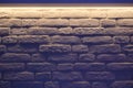 Brick wall indigo lighting