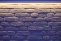 Brick wall indigo lighting