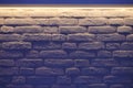 Brick wall indigo lighting