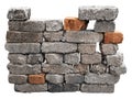 Brick wall isolated with clipping path