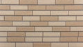 Brick wall lined horizontally from two types of bricks