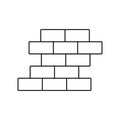 Brick wall line icon Royalty Free Stock Photo