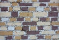 A brick wall made of colored bricks. Royalty Free Stock Photo