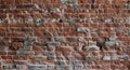 Brick wall made of old red brick. Empty surface for the banner. Royalty Free Stock Photo