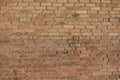 BRICK WALL MADE OF RED BRICKS Royalty Free Stock Photo