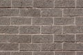 Brick wall with many gray bricks. Used as a background. Royalty Free Stock Photo