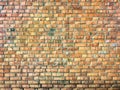 Brick wall. Masonry made of old cracked bricks Royalty Free Stock Photo