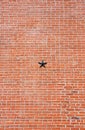 Brick Wall with Metal Star