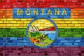 Brick Wall Montana and Gay flags