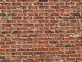 Brick Wall With Mortar Oozing From the Cracks
