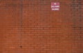 Brick wall with no ball games allowed sign Birkenhead Wirral January 2020 Royalty Free Stock Photo