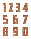 Brick wall numeral Royalty Free Stock Photo